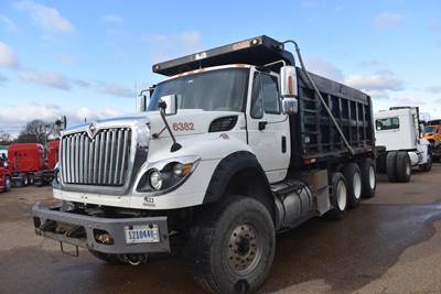 International WorkStar 7600 Tri Axle Dump Truck - N13 450HP, Automatic, 16' Dump