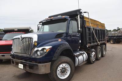 International WorkStar 7600 Tri Axle Dump Truck - 450HP, 10 Speed Ultrashift Amt, 16' Dump