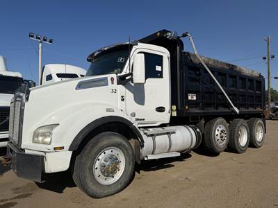 Kenworth T880 Tri Axle Dump Truck - Paccar 455HP, 12 Speed Ultrashift Amt, 16' Dump