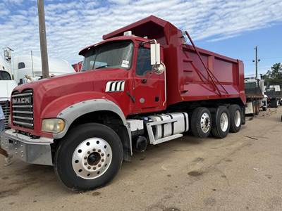 Mack Granite 64FT Quad Axle Dump Truck - MP8 505HP, 10 Speed Manual, 17' Dump