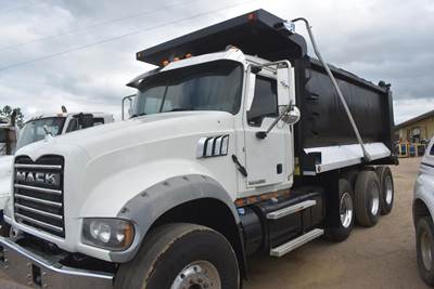 Mack Granite GU713 Tri Axle Dump Truck - MP8 445HP, 10 Speed Manual, 16' Dump