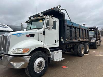 Peterbilt 335 Tri Axle Dump Truck - Caterpillar 300HP, 8Ll Manual, 15' Dump