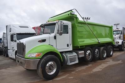 Peterbilt 348 Quad Axle Dump Truck - Paccar 370HP, 10 Speed Manual, 17' Dump