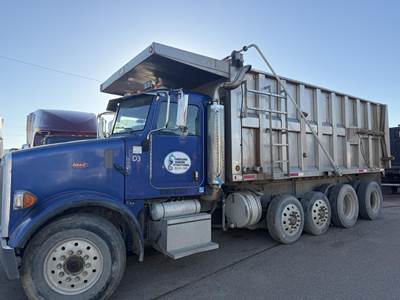 Peterbilt 357 Quad Axle Dump Truck - Caterpillar 430HP, 18 Speed Manual, 19' Dump