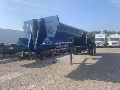 ATRO 34 ft Frameless Half Round End Dump Trailer - Tandem Axle, Steel, Center Point