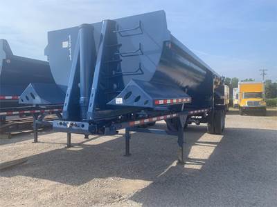 ATRO 34 ft Frameless Half Round End Dump Trailer - Tandem Axle, Steel, Center Point