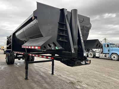 ATRO 34 ft Half Round End Dump Trailer - Tandem Axle, Steel, Center Point