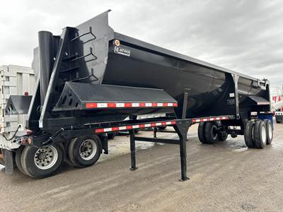 ATRO 34 ft Half Round End Dump Trailer - Tandem Axle, Steel, Center Point