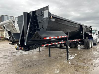 ATRO 34 ft Half Round End Dump Trailer - Tandem Axle, Steel, Center Point