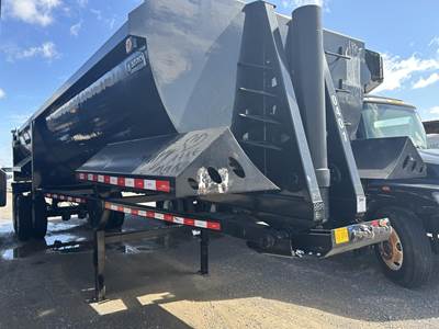 ATRO 34 ft Half Round End Dump Trailer - Tandem Axle, Steel, Center Point
