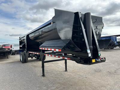 ATRO 34 ft Half Round End Dump Trailer - Tandem Axle, Steel, Center Point