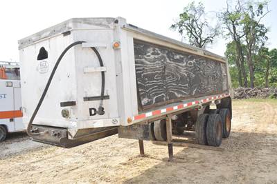 AXLE 22 ft Frameless End Dump Trailer - Tandem Axle, Steel, Center Point