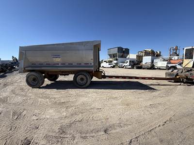 BRAY 15 ft Half Round End Dump Trailer - Tandem Axle, Aluminum, Spring