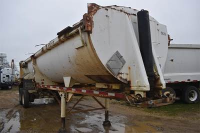 Construction Trailer Specialists (CTS) 30 ft Frameless Half Round End Dump Trailer - Tandem Axle, Steel, Air Ride