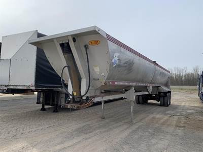 MAC 40 ft Frameless Half Round End Dump Trailer - Tandem Axle, Aluminum, Air Ride