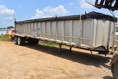 MATE 39 ft Frameless End Dump Trailer - Tandem Axle, Aluminum, Air Ride