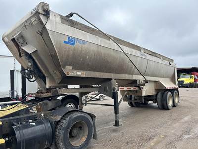 J&J 32 ft Half Round End Dump Trailer - Tandem Axle, Aluminum, Air Ride