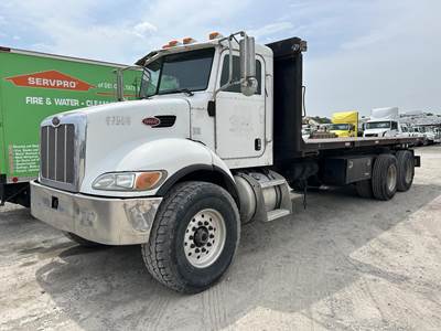 Peterbilt 335 Tandem Axle 22 ft Flatbed Dump Truck - 315HP, 8Ll Manual