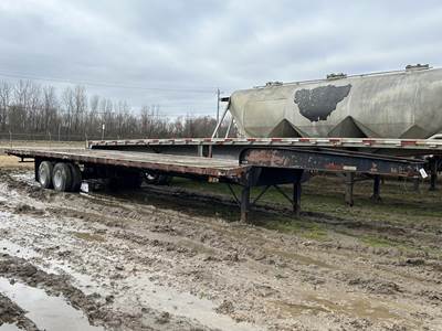Shop Built 45x96 Steel Flatbed Trailer - Spring, Fixed Axle