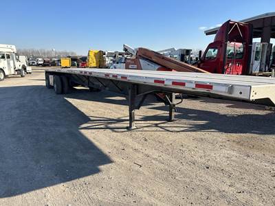 Transcraft 48x102 Aluminum Flatbed Trailer - Air Ride, Spread Axle