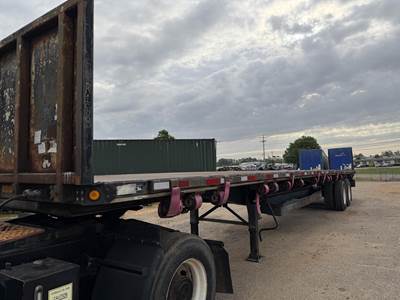 UTILITY 45 FT FLAT BED/ FORK-LIFT PKG Steel Flatbed Trailer - Spring, Sliding Axle