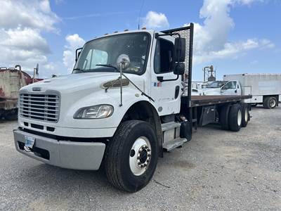 Freightliner M2 106 Tandem Axle 24 ft Flatbed Truck - 350HP, Automatic