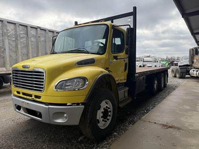 Freightliner M2 106 Tri Axle 25 ft Flatbed Truck - 330HP, Automatic