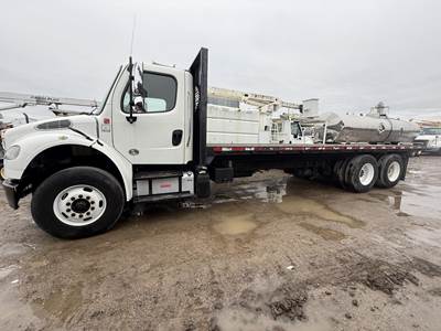 Freightliner M2 106 Tandem Axle 24 ft Flatbed Truck - 330HP, Automatic