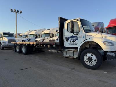 Freightliner M2 106 Tandem Axle 24 ft Flatbed Truck - 350HP, Automatic
