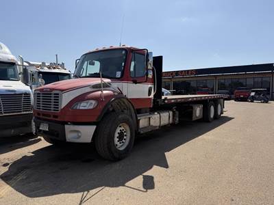 Freightliner M2 106 Tandem Axle 24 ft Flatbed Truck - 350HP, Automatic