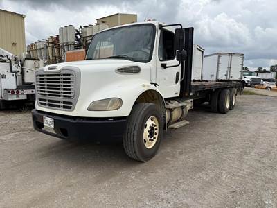 Freightliner M2 112 Tandem Axle 24 ft Flatbed Truck - 350HP, 10 Speed Manual