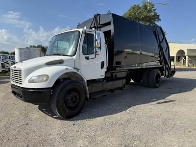 Freightliner M2 106 Single Axle Garbage Truck - Caterpillar, 275HP, Automatic