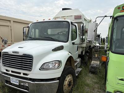 Freightliner M2 106 Tandem Axle Side Load Garbage Truck - Cummins, 330HP, Automatic