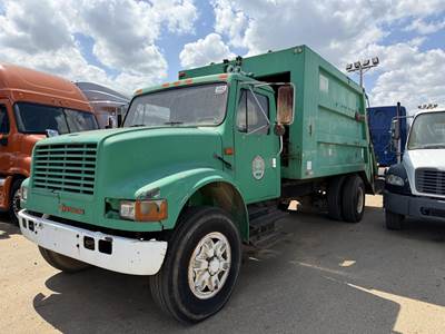 International 4900 Single Axle Side Load Garbage Truck - DT466, 220HP, Automatic
