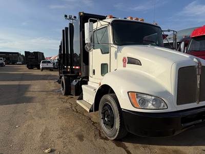Kenworth T270 Single Axle Side Load Garbage Truck - Paccar, 200HP, Automatic