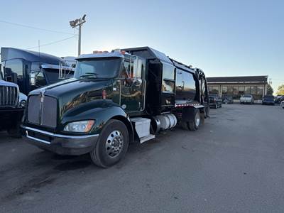 Kenworth T370 Single Axle Side Load Garbage Truck - Paccar, 300HP, Automatic