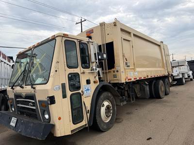 Mack LEU613 Tandem Axle Side Load Garbage Truck - MP7, 365HP, Automatic