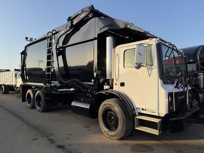 Mack MR688 Tandem Axle Side Load Garbage Truck - 350HP, Automatic