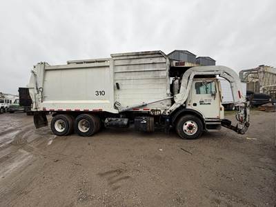 Mack MRU613 Tandem Axle Side Load Garbage Truck - MP7, 395HP, Automatic