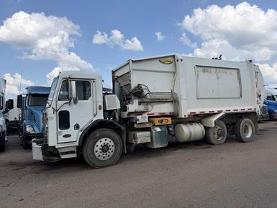 Peterbilt 320 Tandem Axle Side Load Garbage Truck - Cummins, 370HP, Automatic