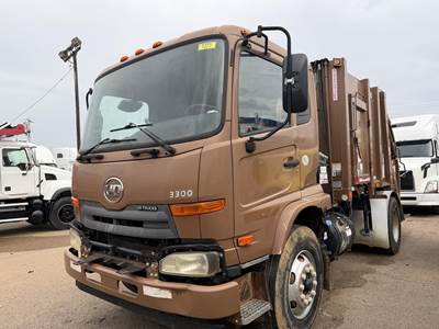 UD UD3300 Single Axle Side Load Garbage Truck - 210HP, Automatic