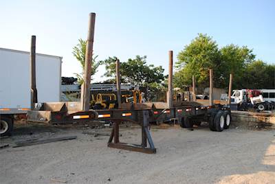 Homemade 40 FT LOG TRAILER Steel Log Trailer - 4 Spring