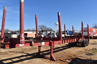 Pitts 40 FT Tandem Axle Steel Log Trailer - Spring, Fixed Axle