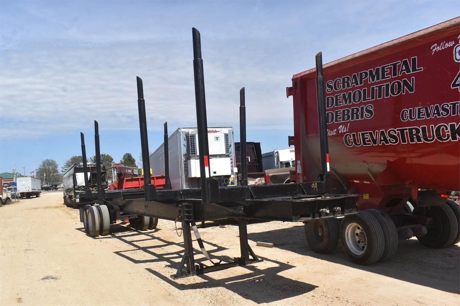 1995 Shop Built 42 FT Steel Log Trailer Spring For Sale Covington