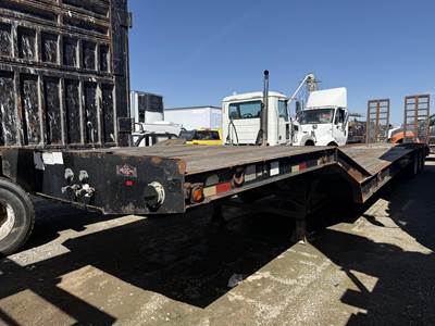 Pitts 52x102 Tri Axle Steel Lowboy Trailer - Air Ride, Fixed Axle