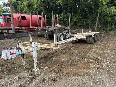 KIEFER 40 FT POLE TRAILER Tandem Axle Steel Pole Trailer - Spring, Fixed Axle