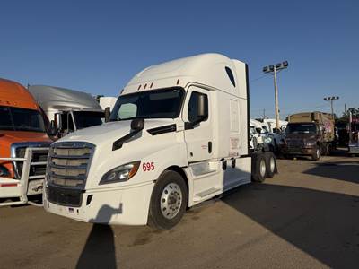 Freightliner Cascadia 126 Sleeper Semi Truck - 75" Raised Roof Sleeper, Detroit 455HP, 12 Speed Dt12 Amt
