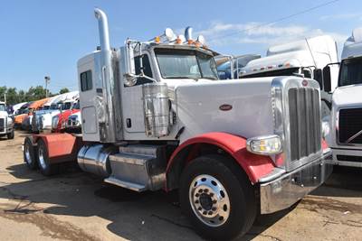 Peterbilt 388 Sleeper Semi Truck - Flat Top Sleeper, Paccar 490HP, 13 Speed Manual