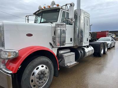 Peterbilt 388 Sleeper Semi Truck - Flat Top Sleeper, Paccar 490HP, 13 Speed Manual