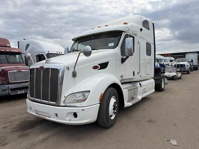Peterbilt 587 Single Axle Sleeper Semi Truck - 75" Raised Roof Sleeper, Paccar 455HP, 10 Speed Manual